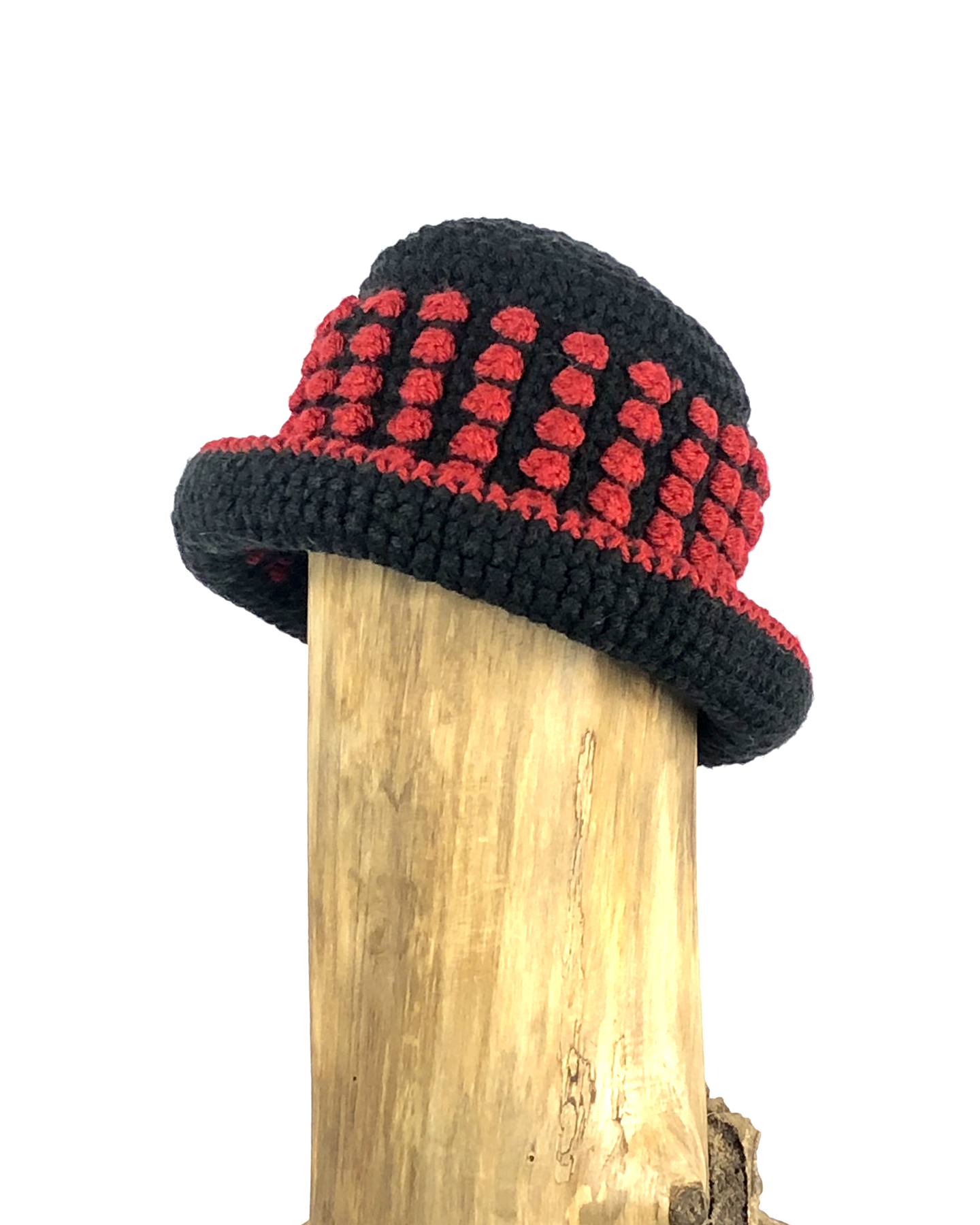 Black and Red Bucked hat