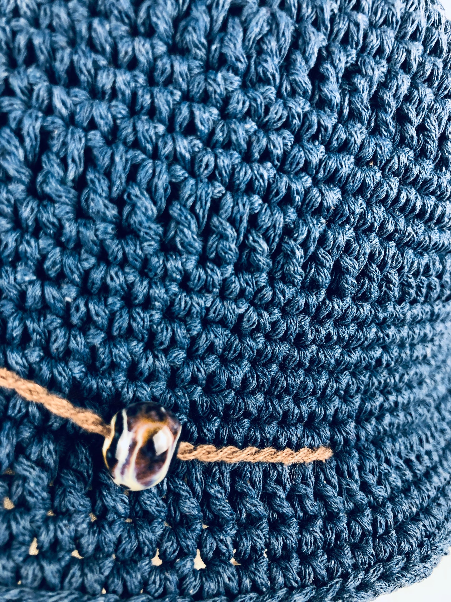 Denim blue cotton bucket/ fisher hat
