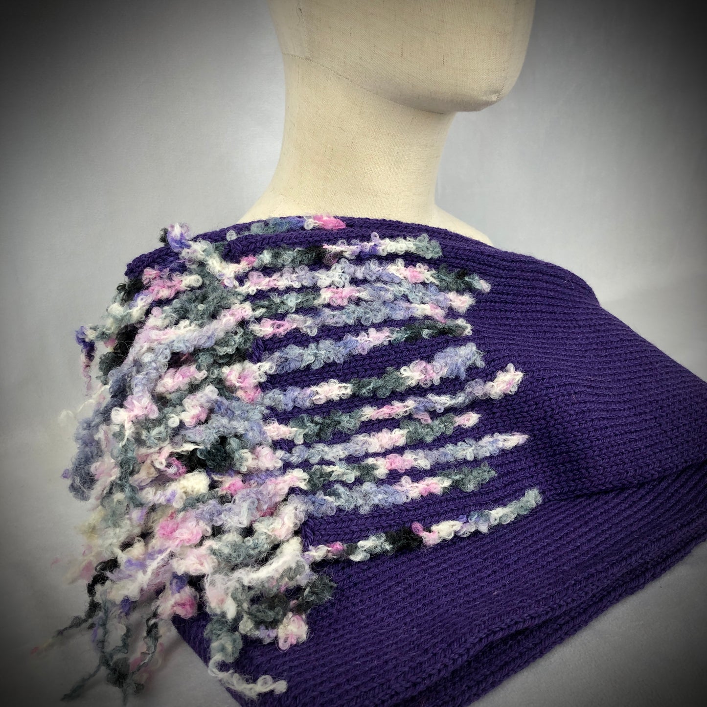 Purple wool scarf