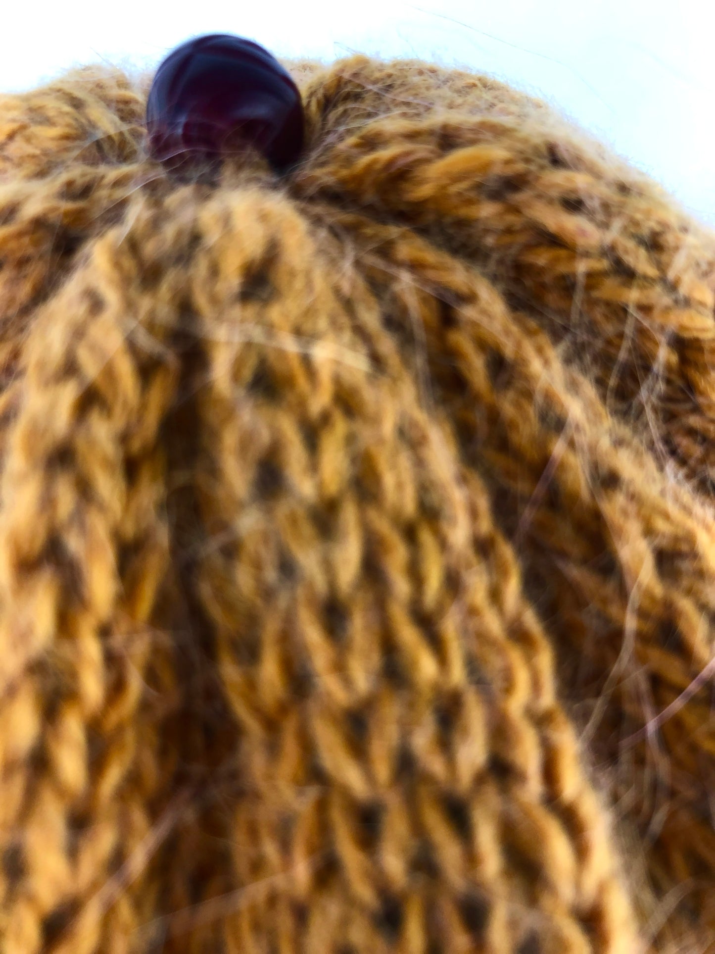 Yellow grey cashmere beanie toque