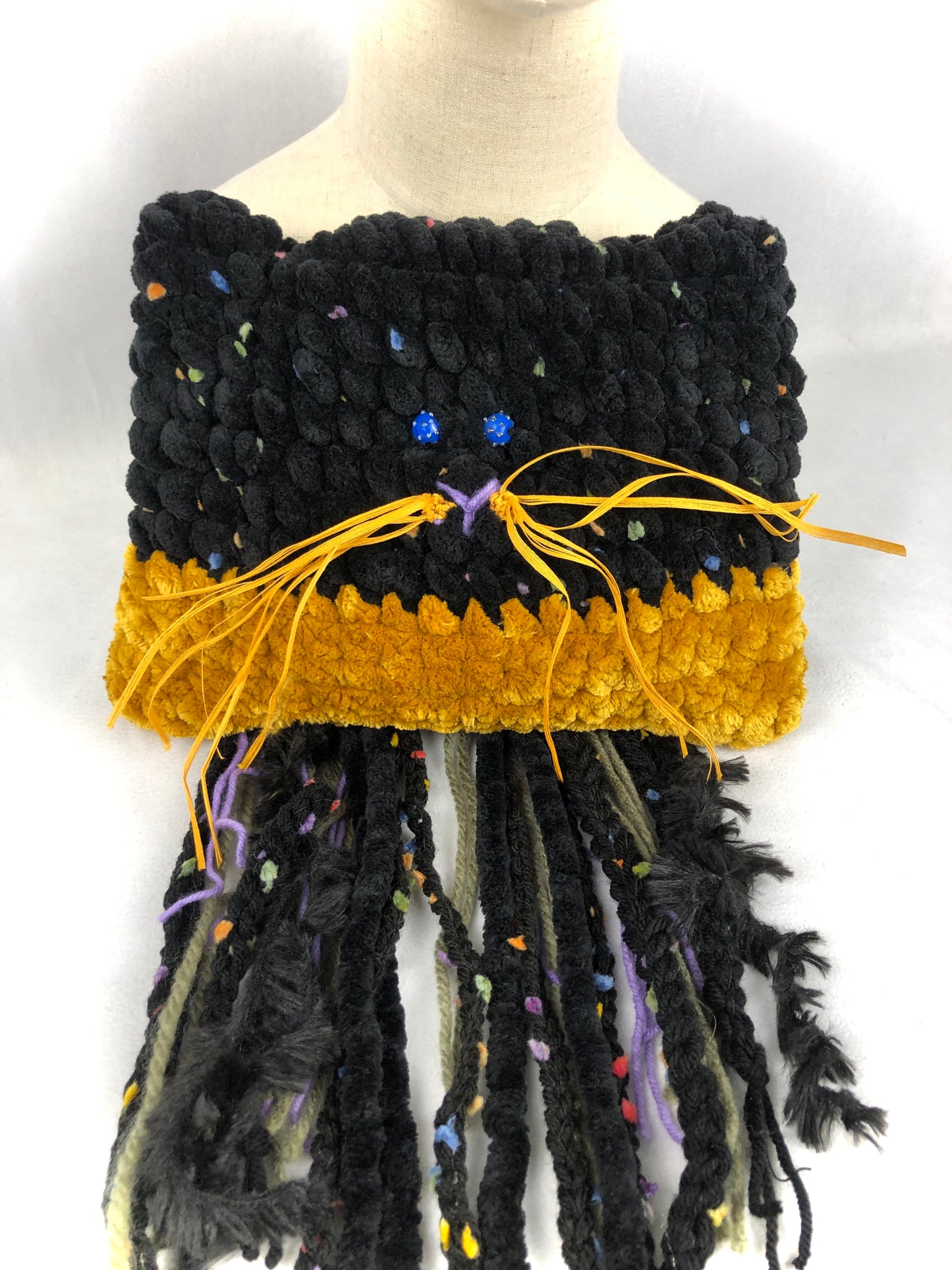 Black yellow cat hat