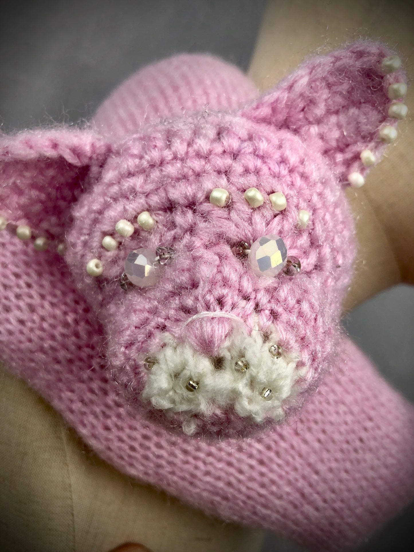 Pink collar cat scarf