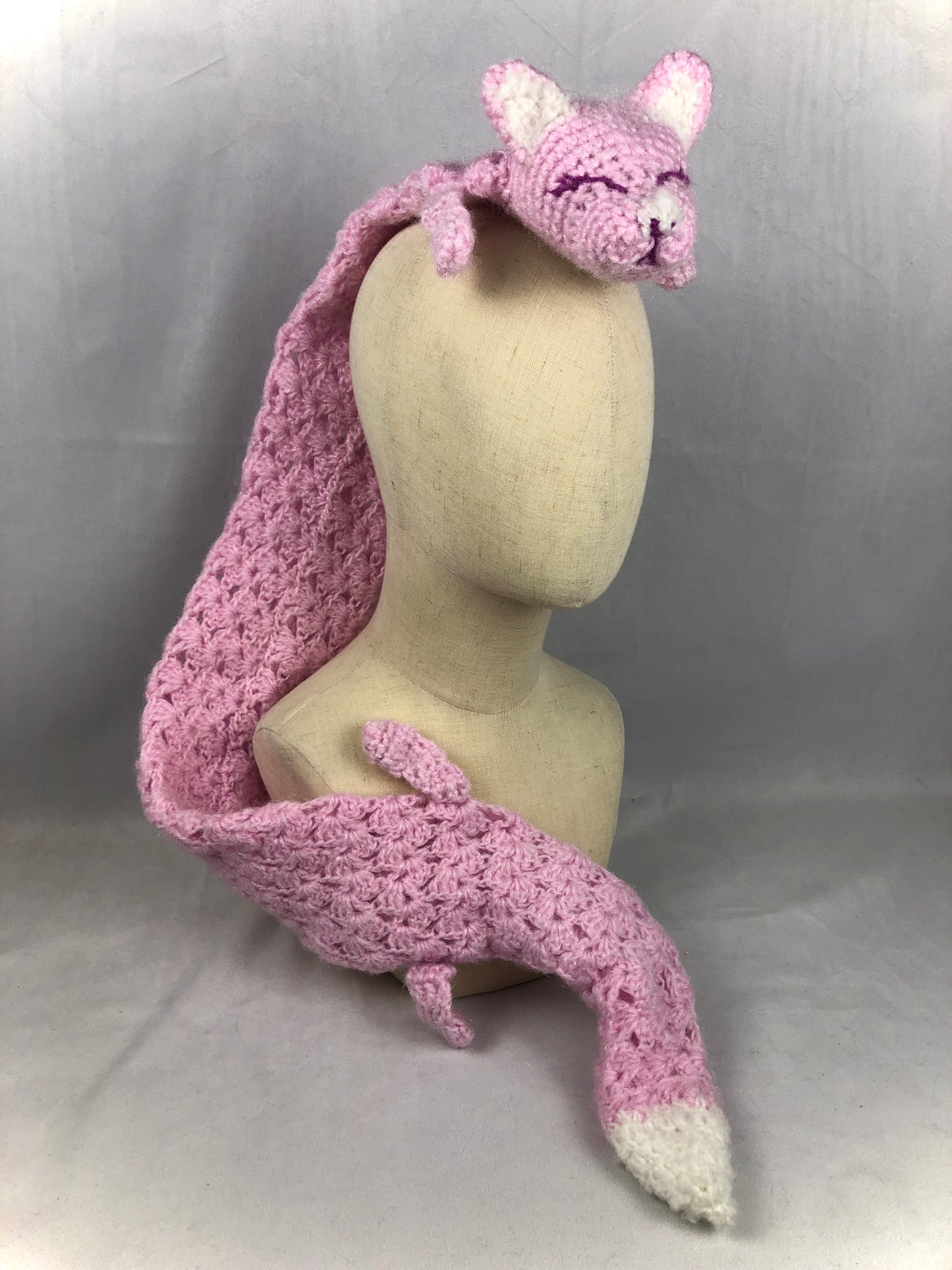 Pink cat collar scarf