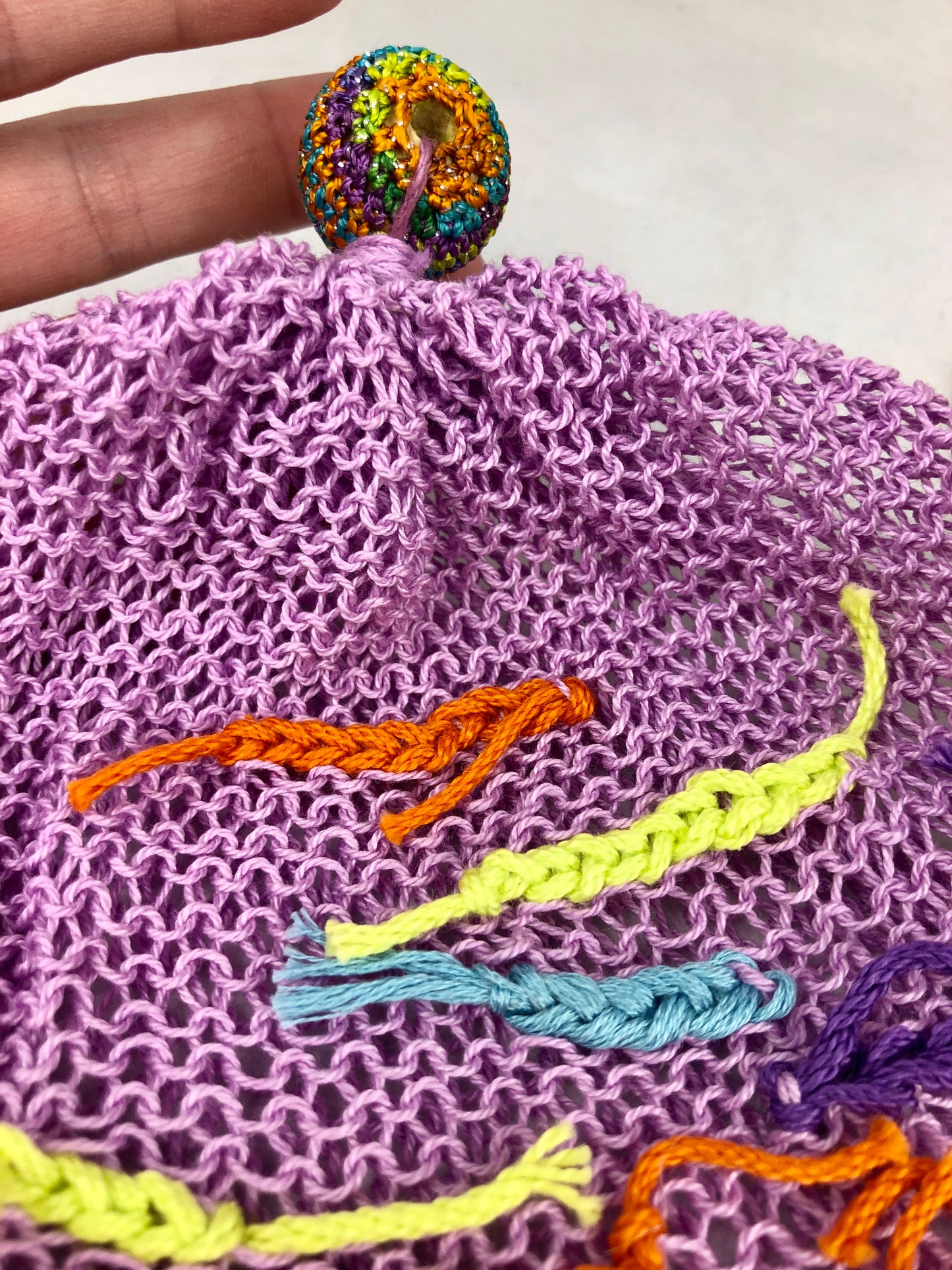 Lilac pink cotton beanie
