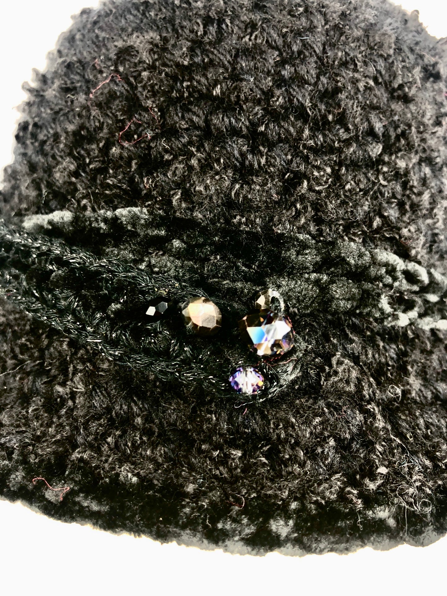 Black bucket/ cloche hat