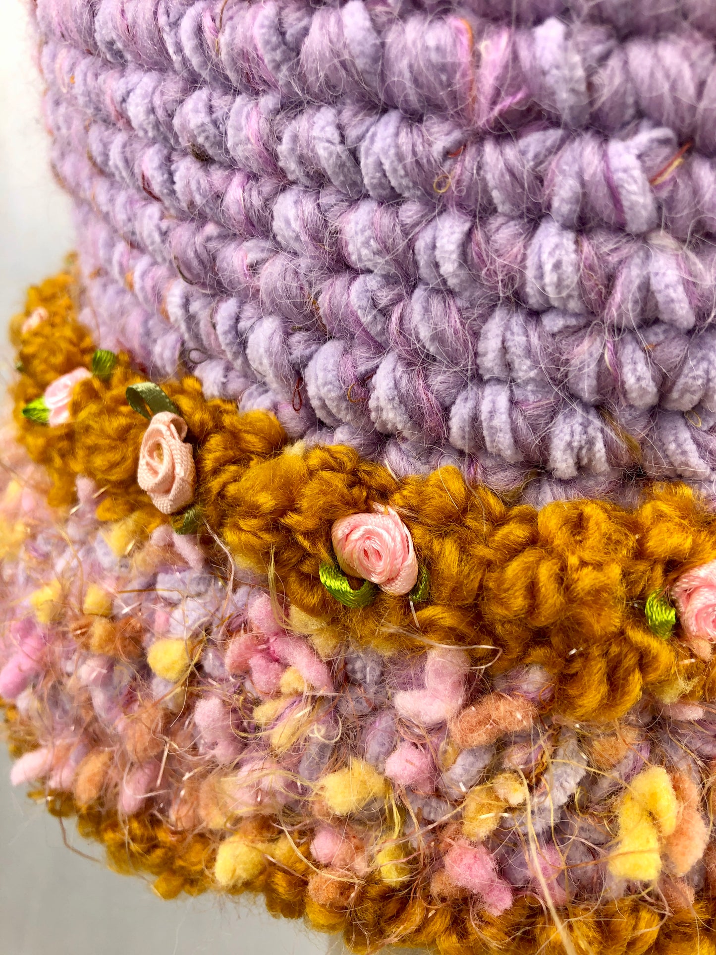 Pink yellow elegant bucket hat