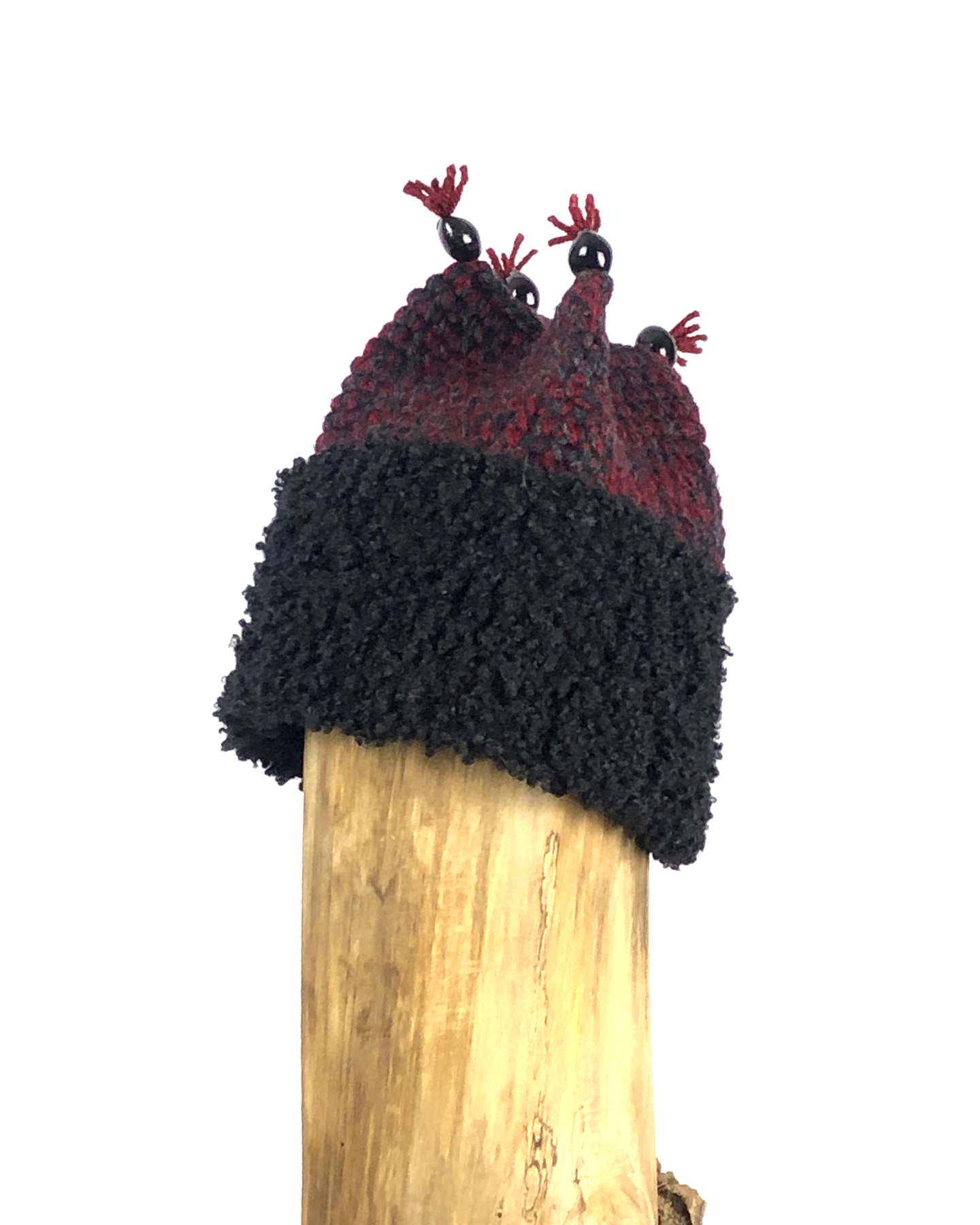 Red and Black Four Pointed Toque