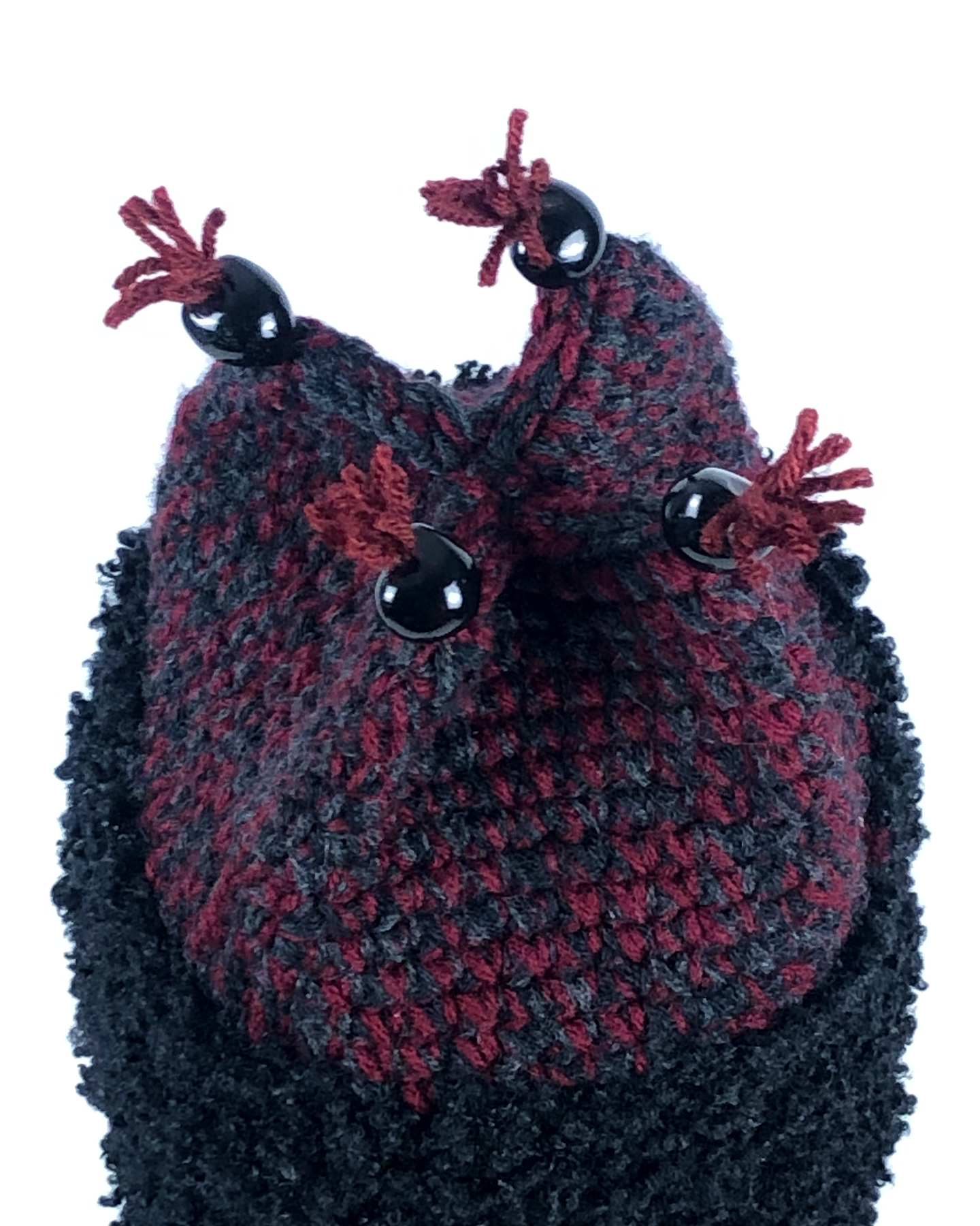 Red and Black Four Pointed Toque