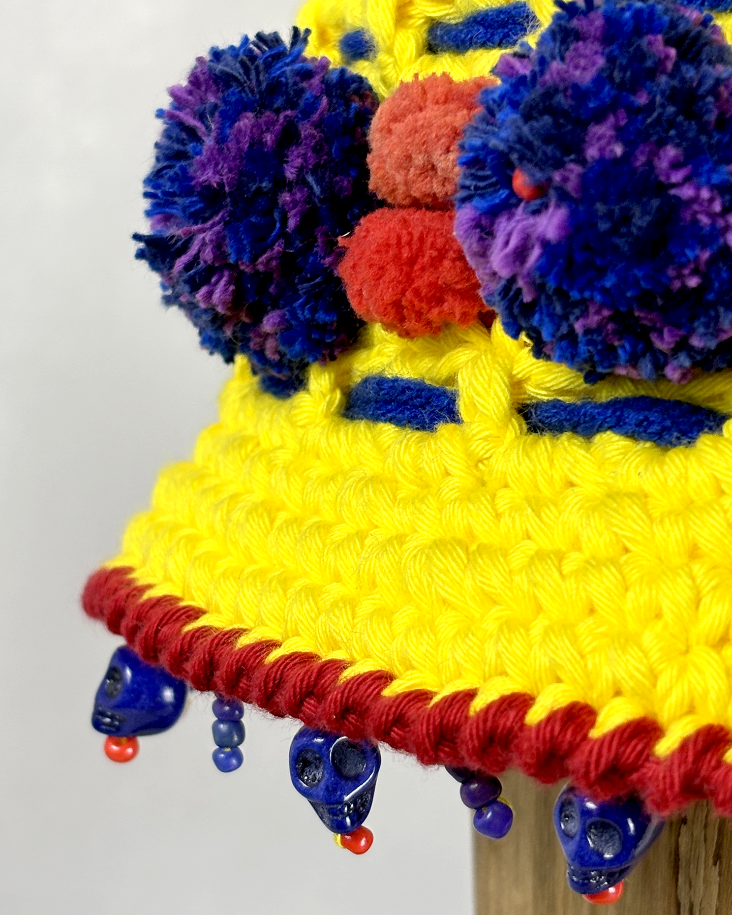 Yellow Dia De Los Muertos cotton hat