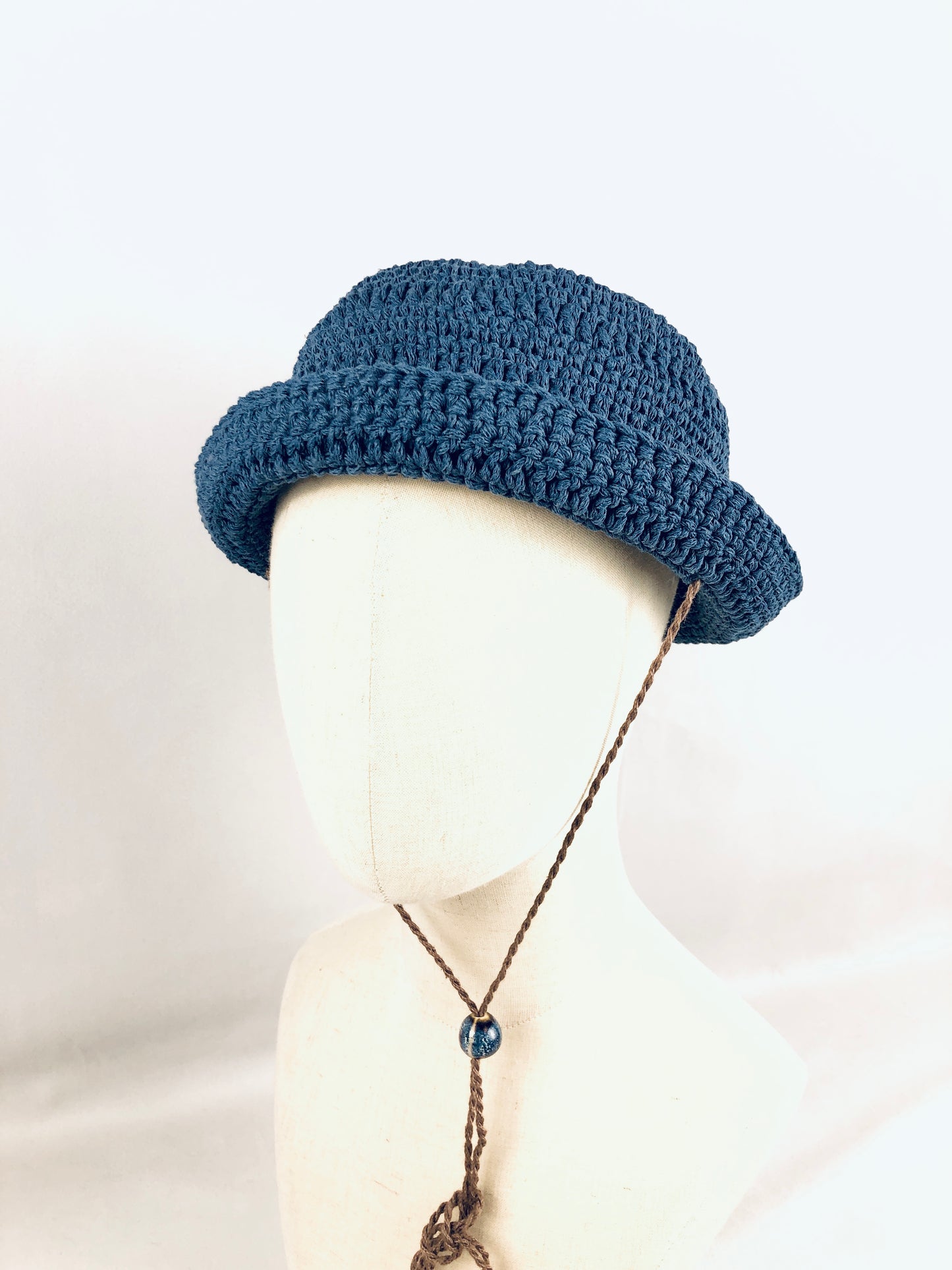 Denim blue cotton bucket/ fisher hat