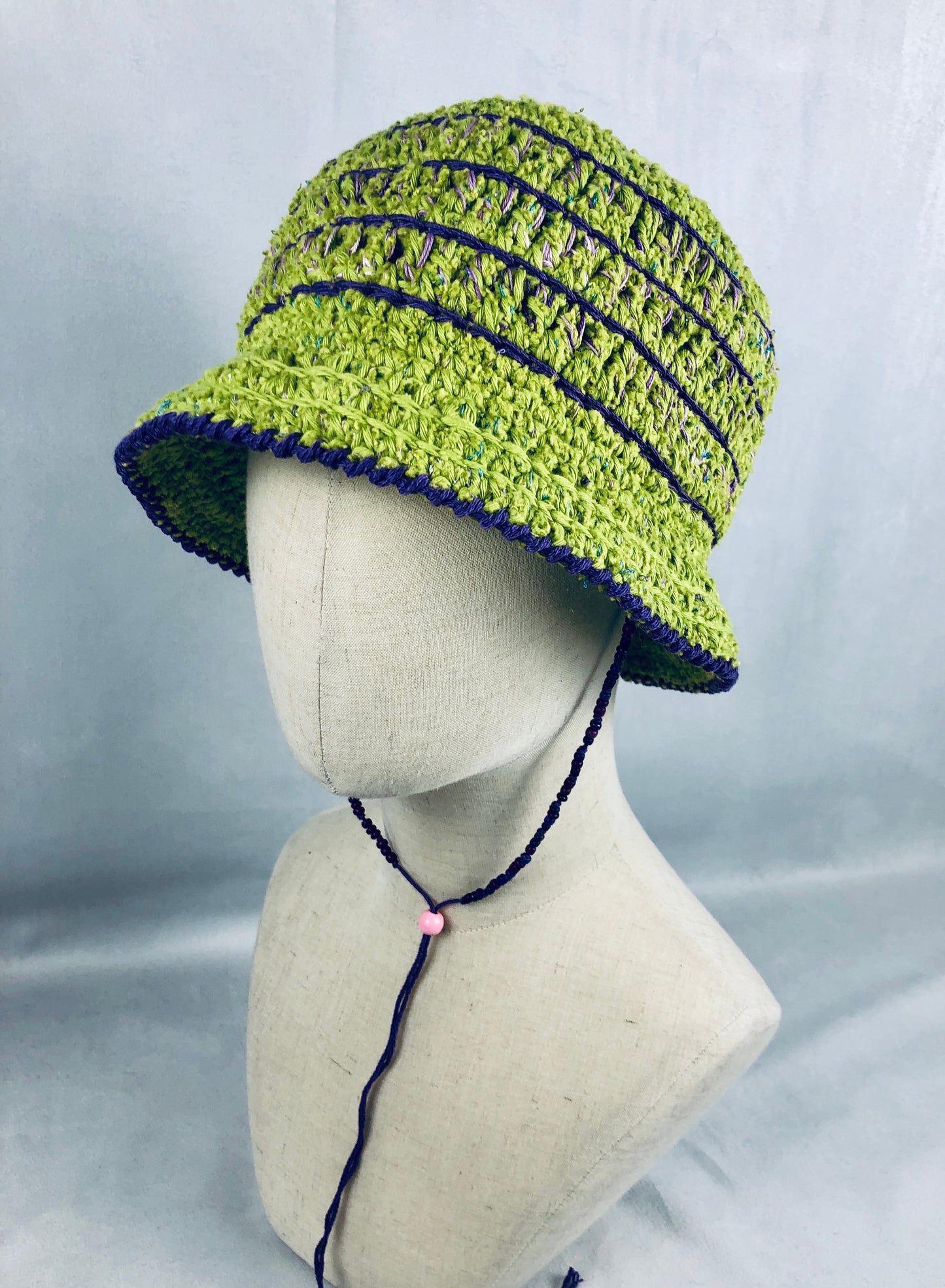 Bright lime green bucket hat