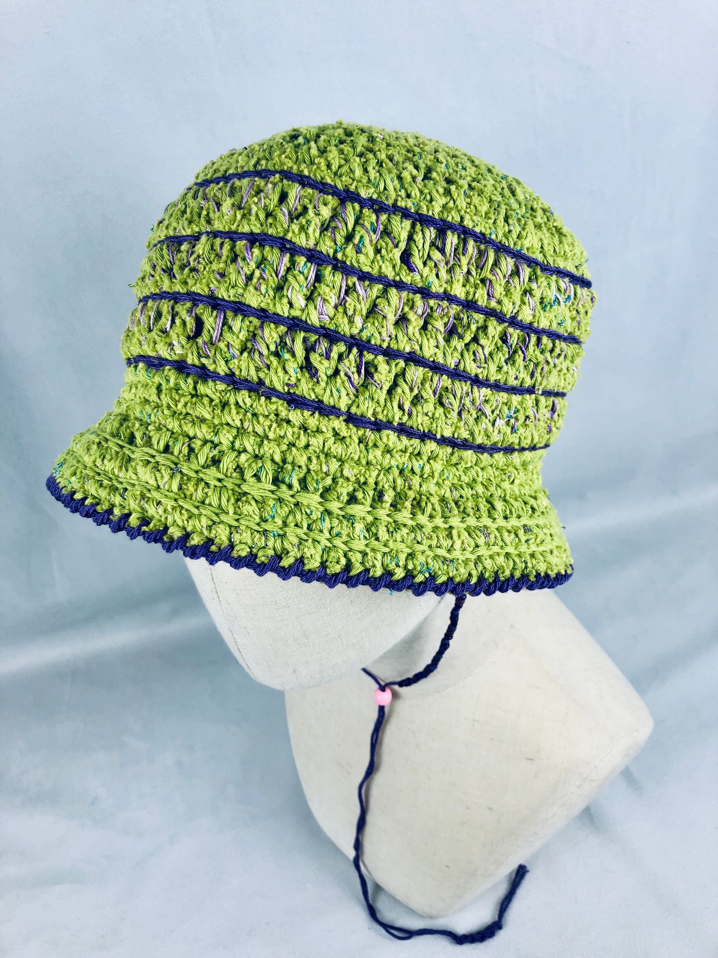 Bright lime green bucket hat