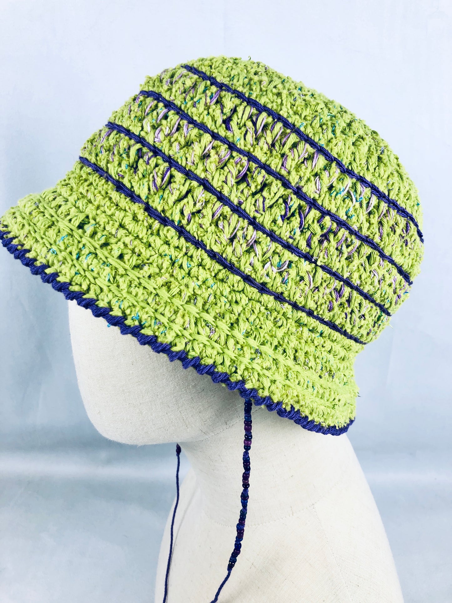 Bright lime green bucket hat