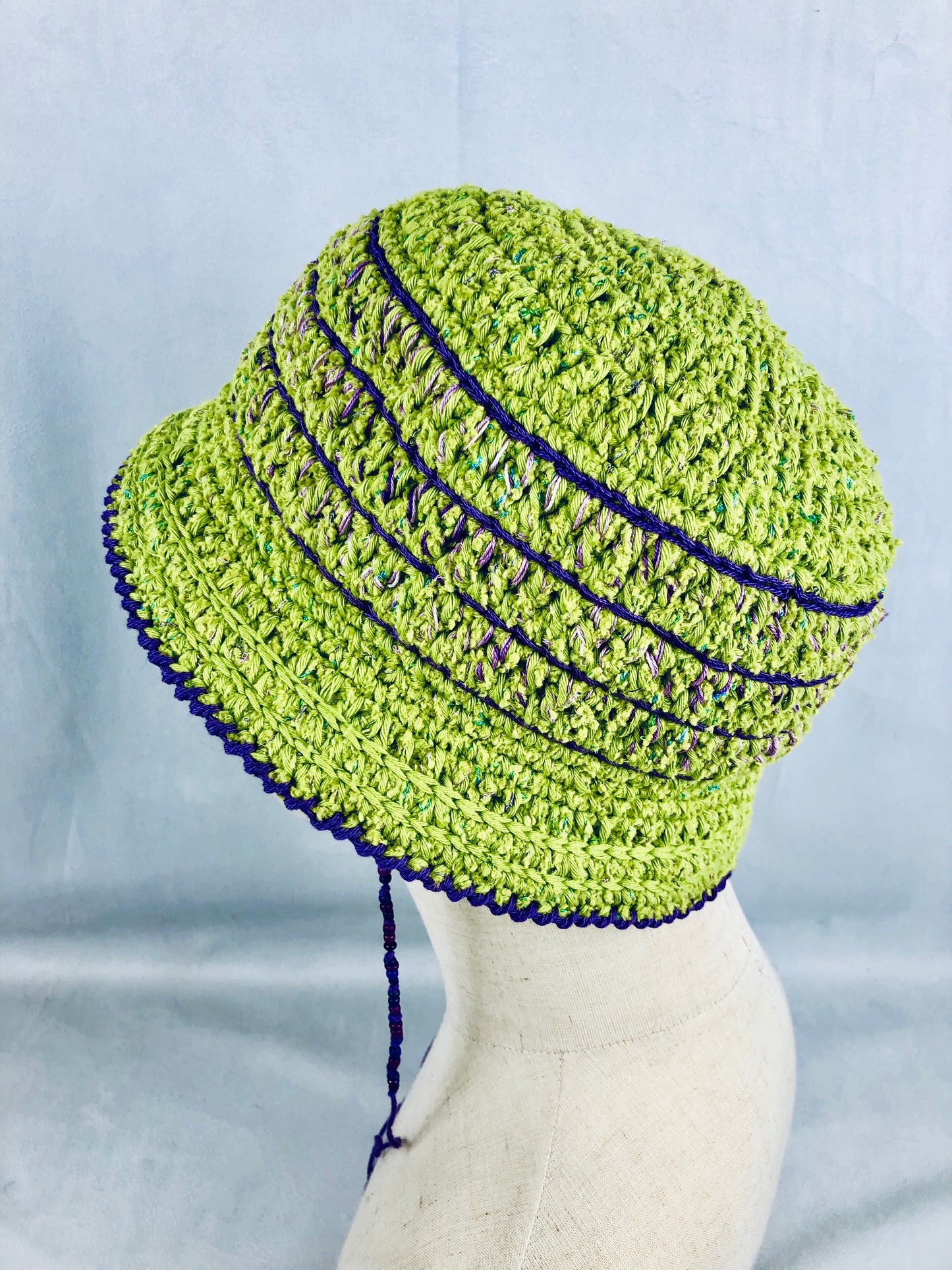 Bright lime green bucket hat