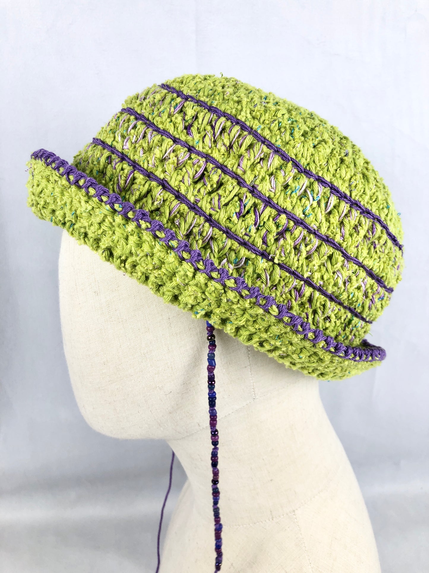 Bright lime green bucket hat