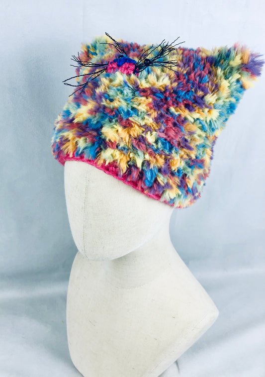 Fuzzy cat toque