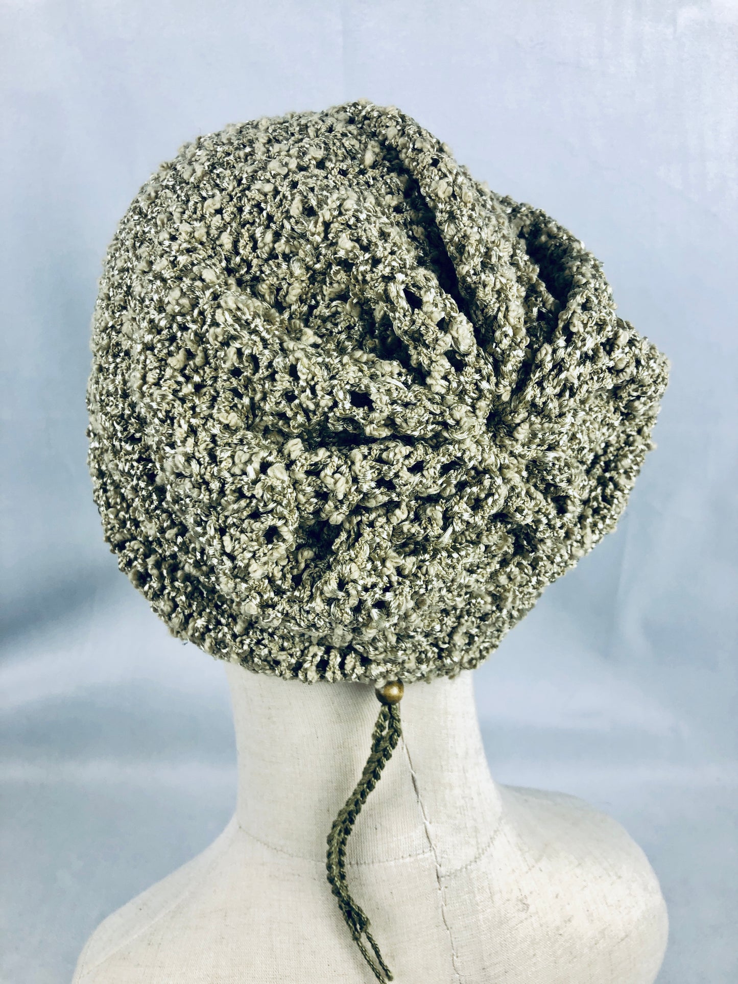 Brass olive slouchy beanie/turban
