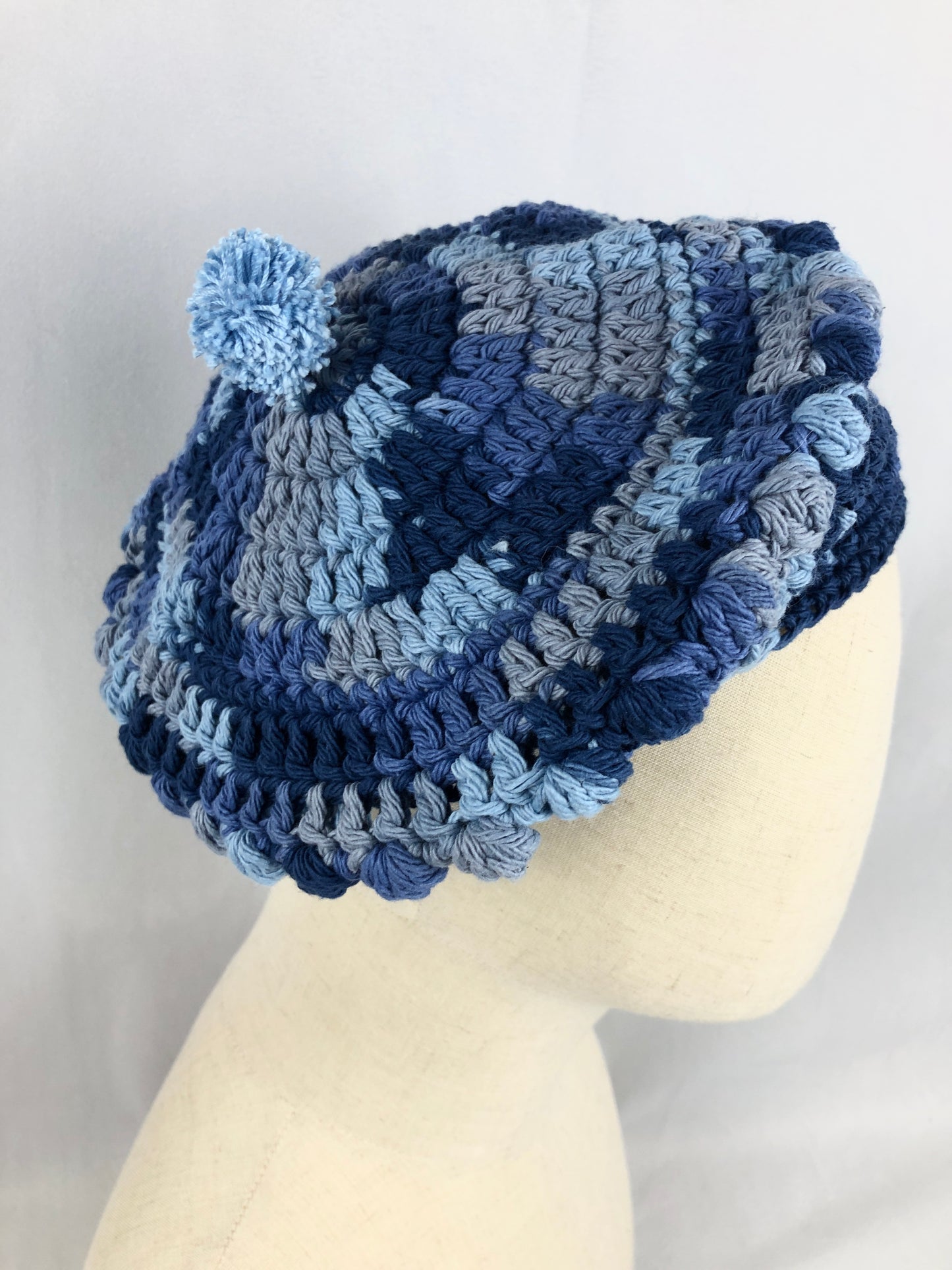 Blue cotton beret
