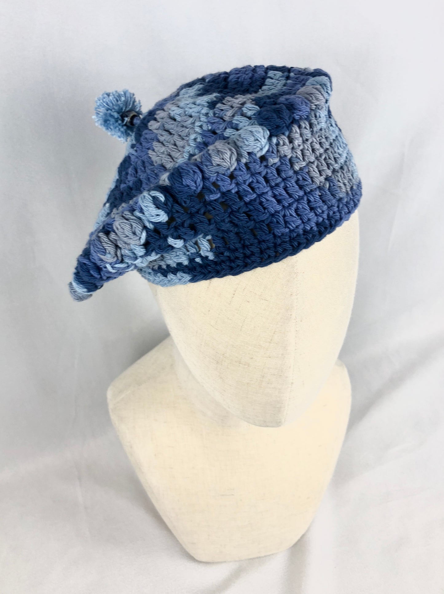 Blue cotton beret