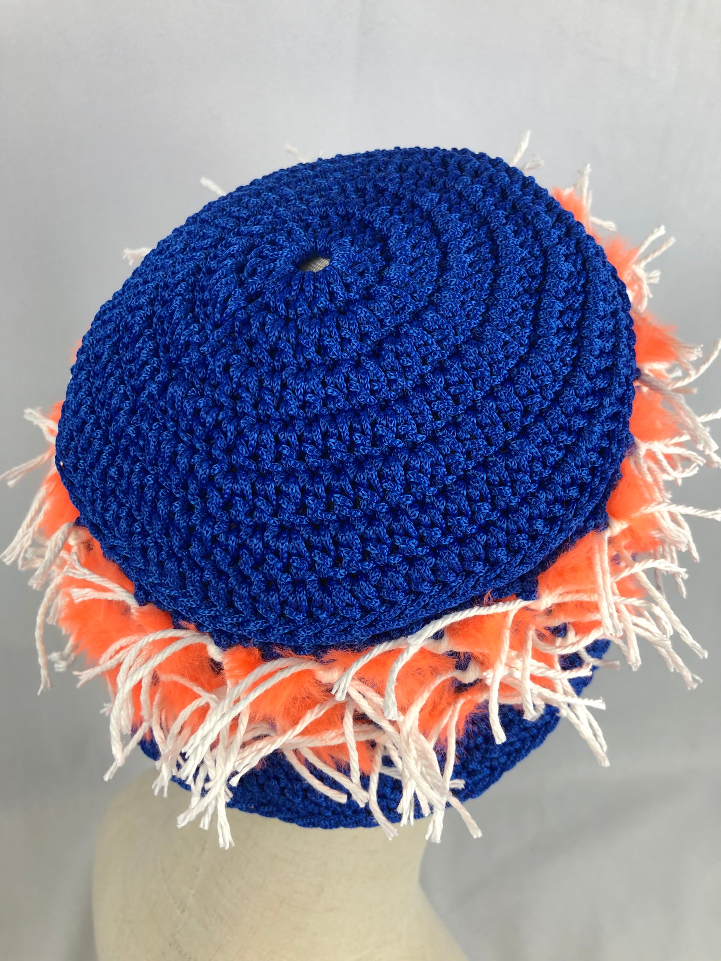 Blue orange bucket hat