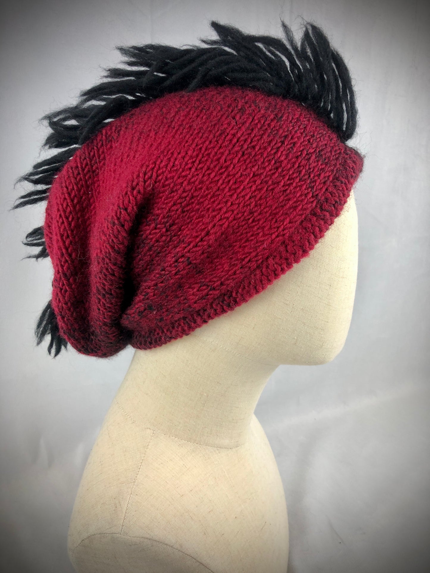 Red-black neck warmer/ hat/ balaclava