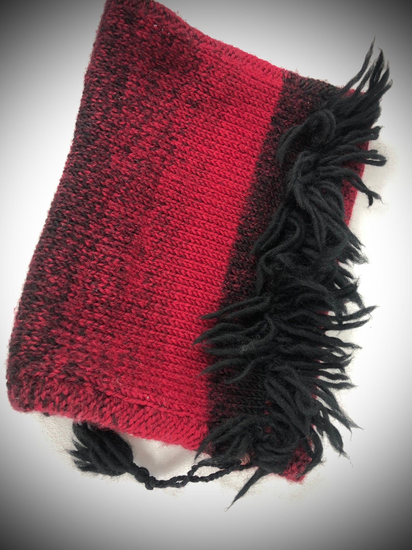 Red-black neck warmer/ hat/ balaclava