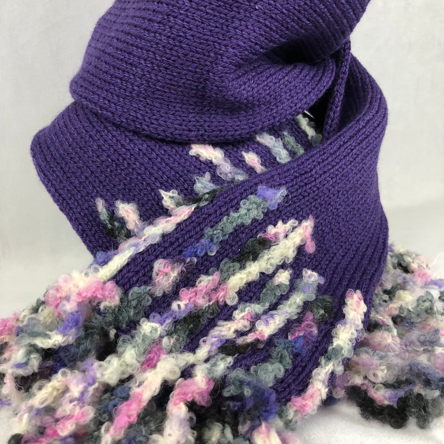 Purple wool scarf