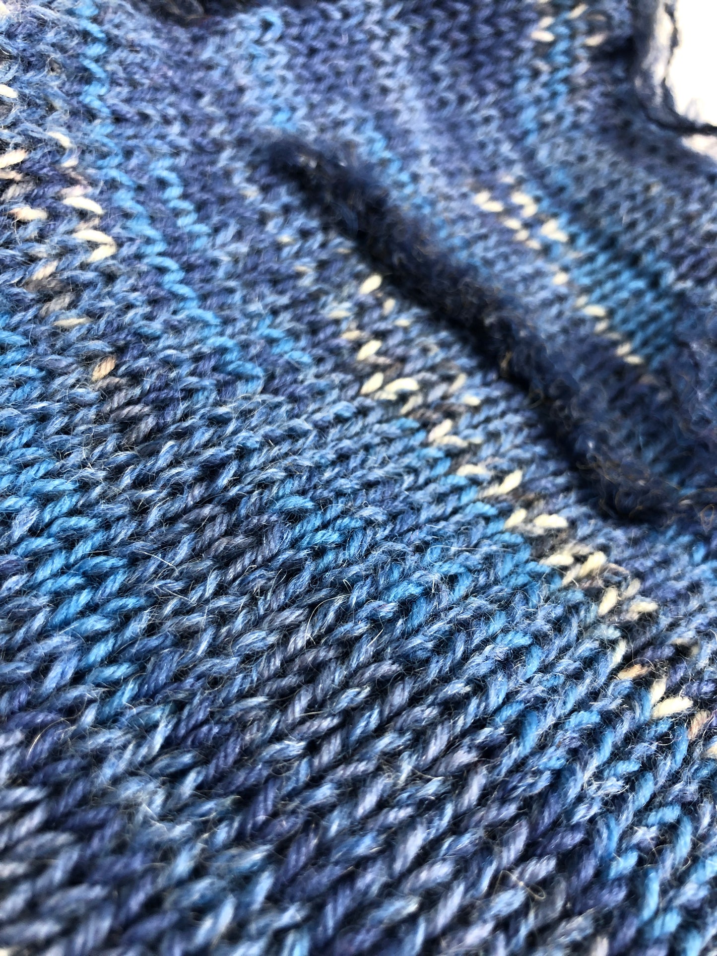 Blue wool neck warmer