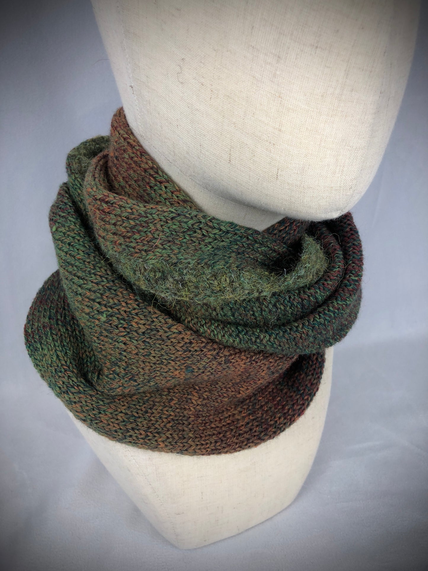 Wool cowl scarf