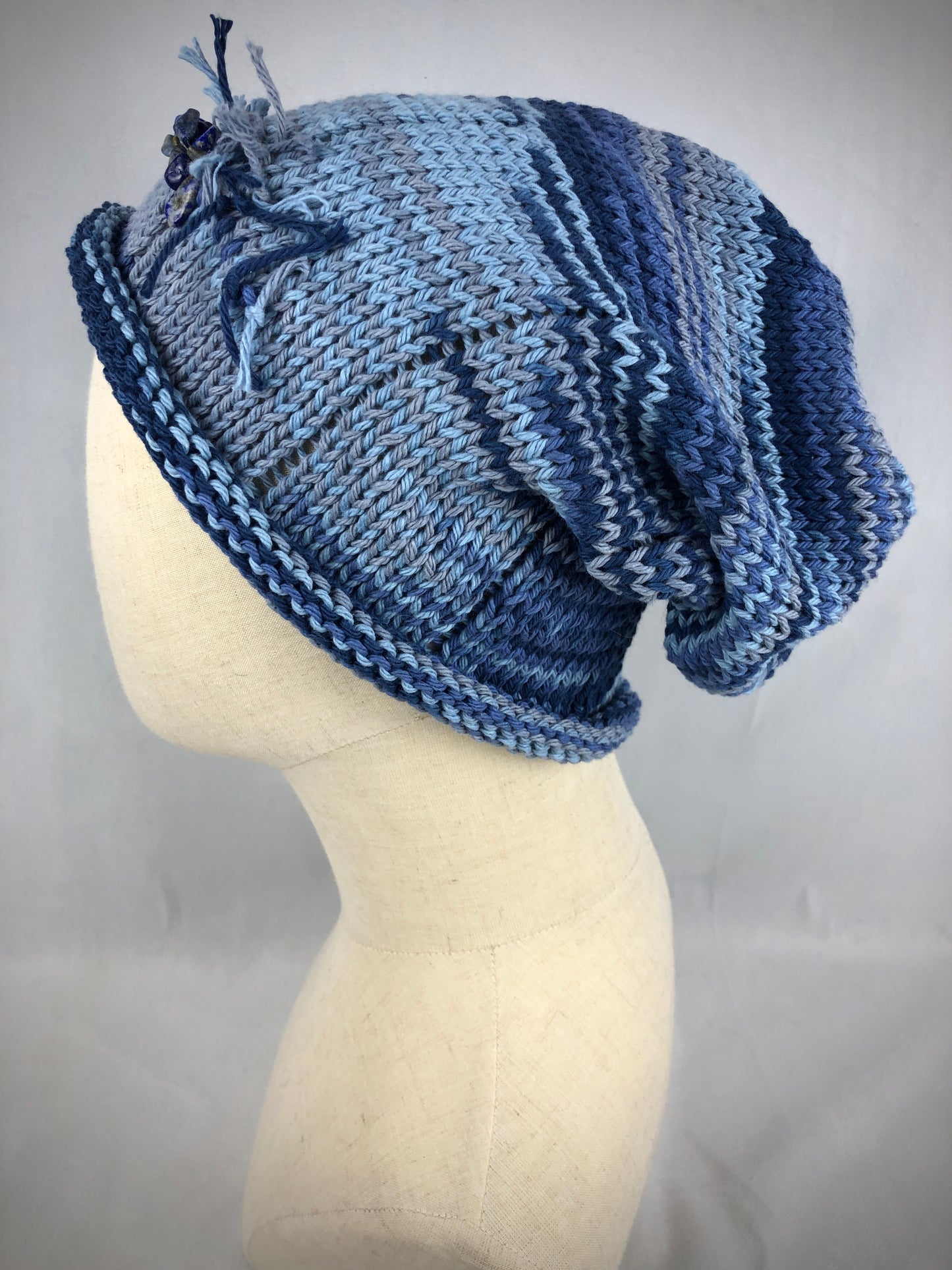 Cotton slouchy beanie hat