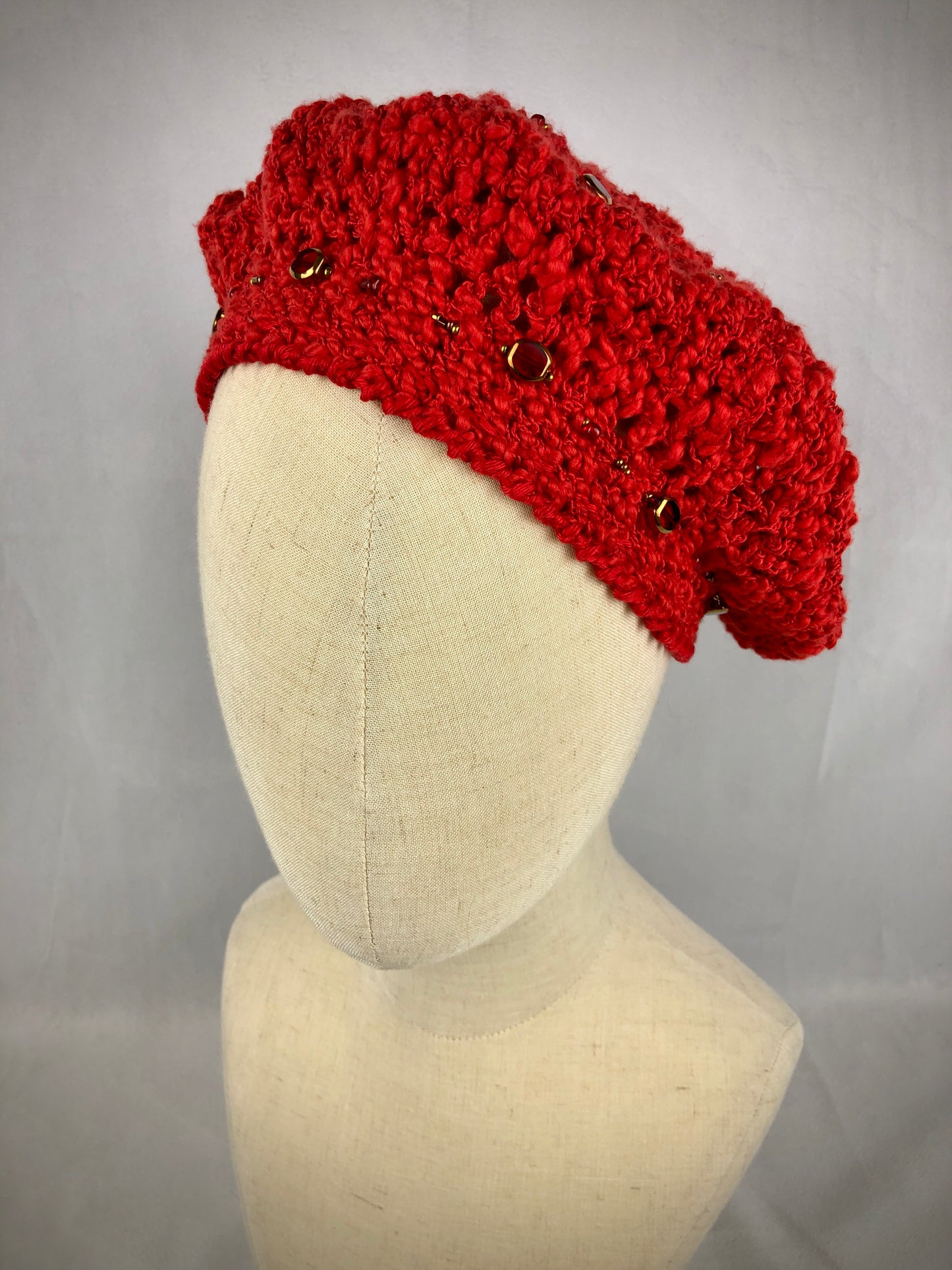 Red summer beret
