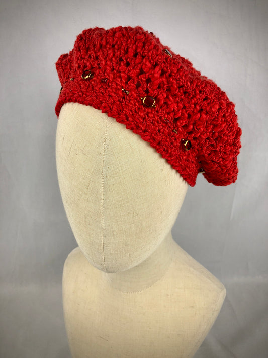 Red summer beret