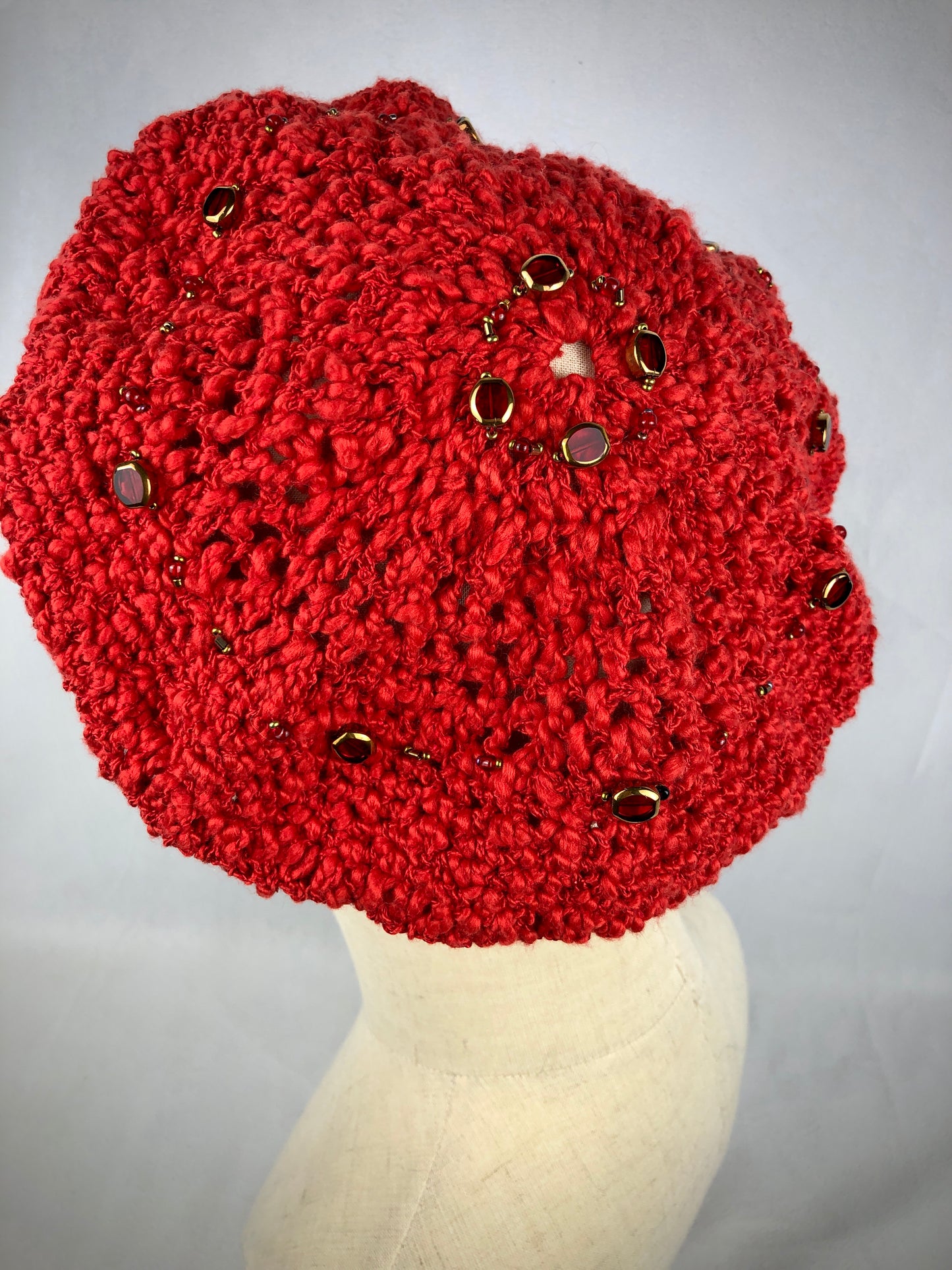 Red summer beret