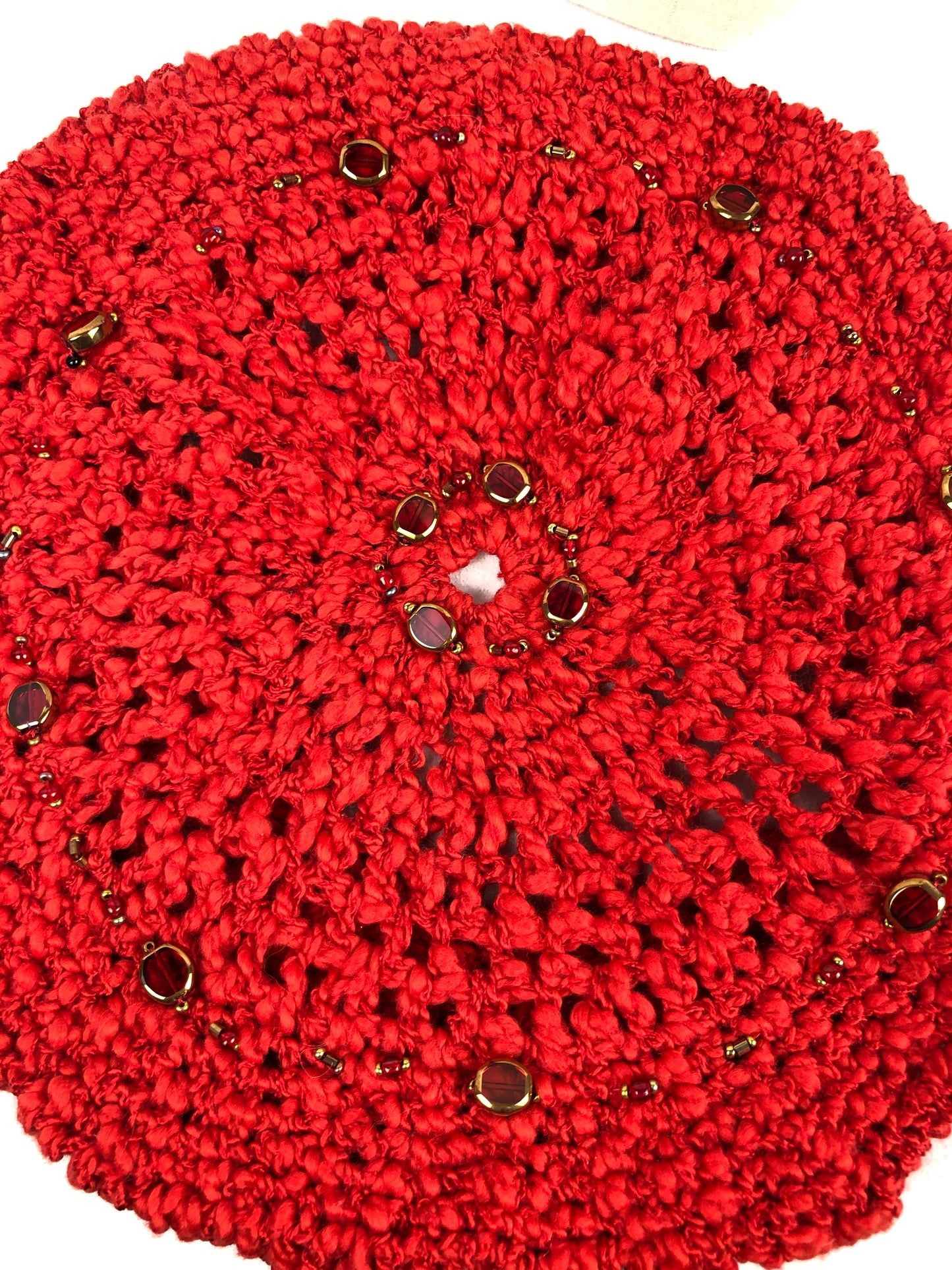 Red summer beret