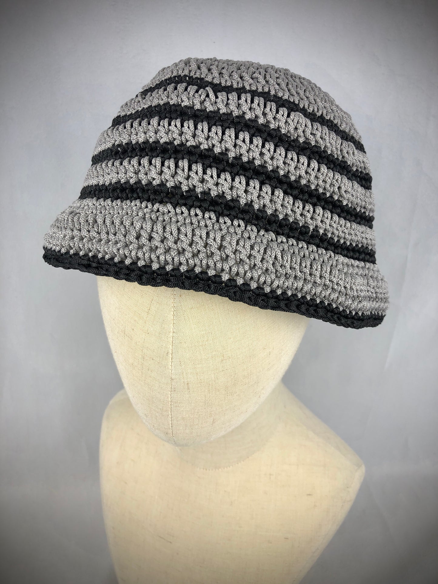 Grey stripe zebra bucket hat