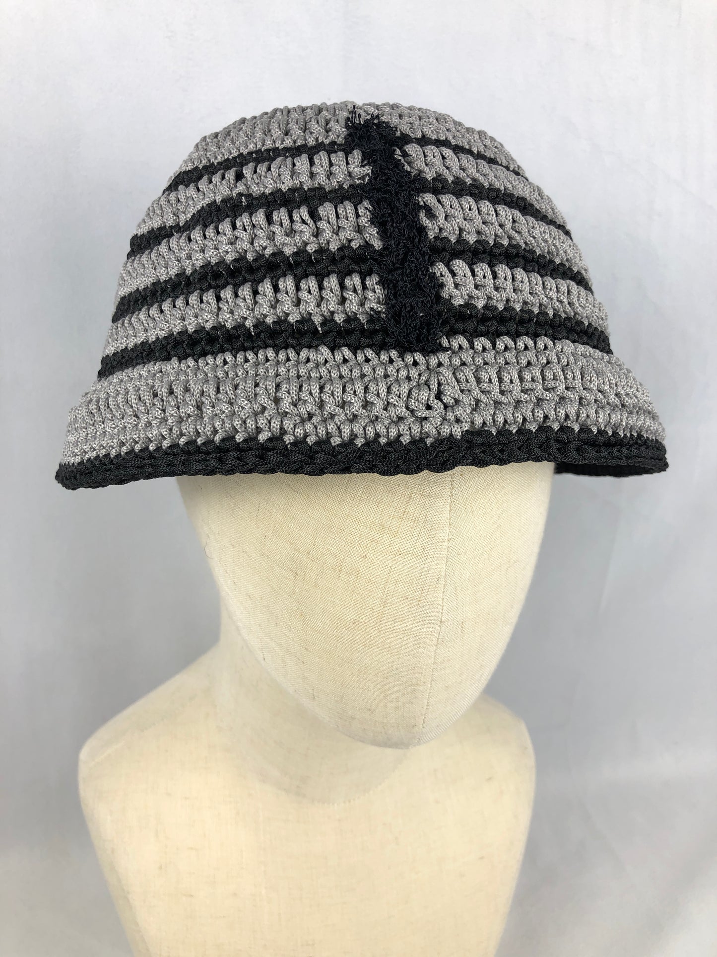 Grey stripe zebra bucket hat