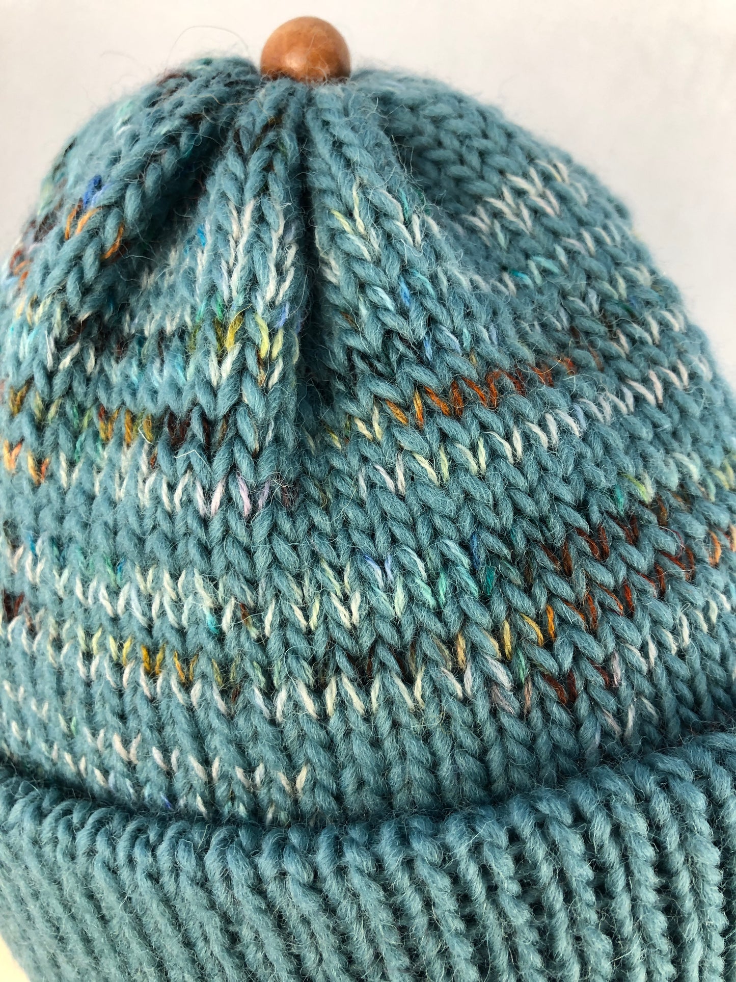 Teal blue beanie toque