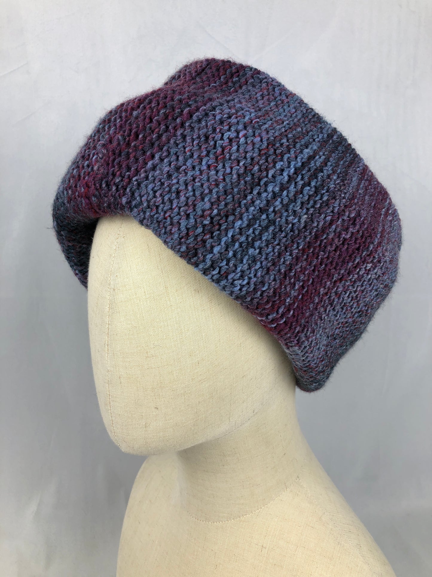 Maroon blue ski mask cowl scarf neck warmer