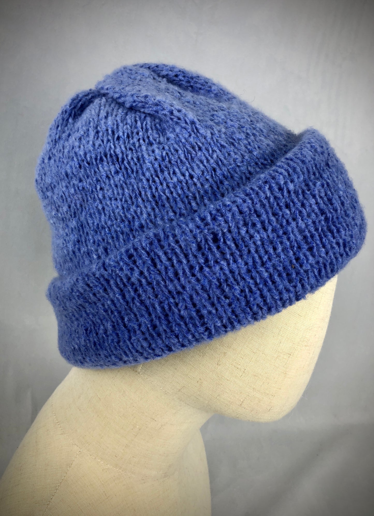 Blue oversize beanie toque