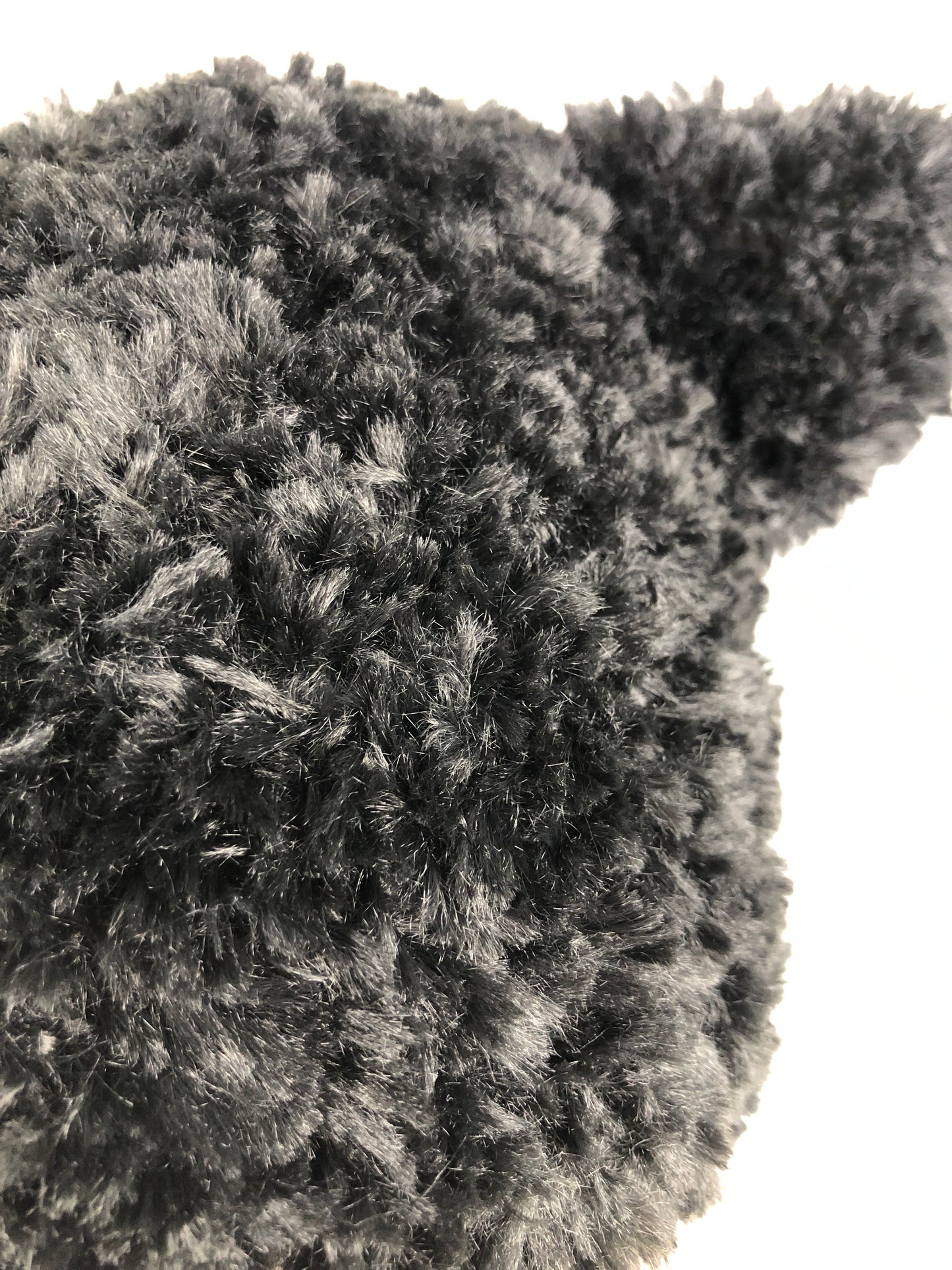Black furry beanie cat hat