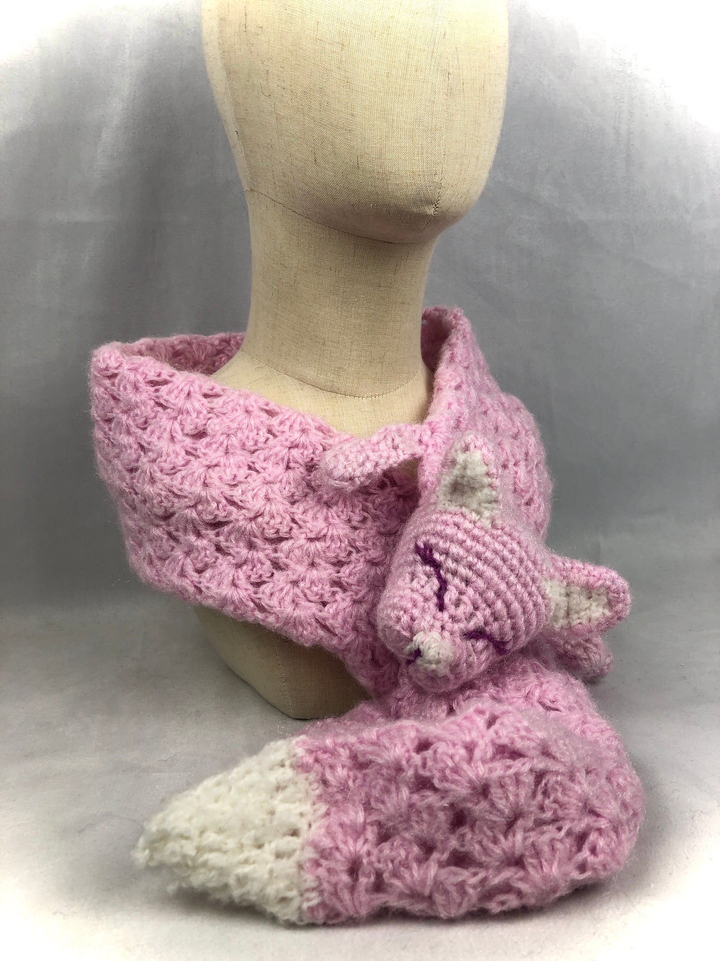 Pink cat collar scarf