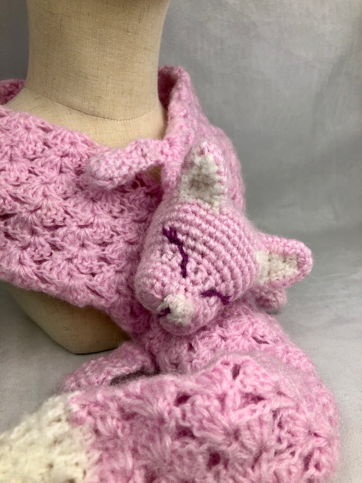Pink cat collar scarf