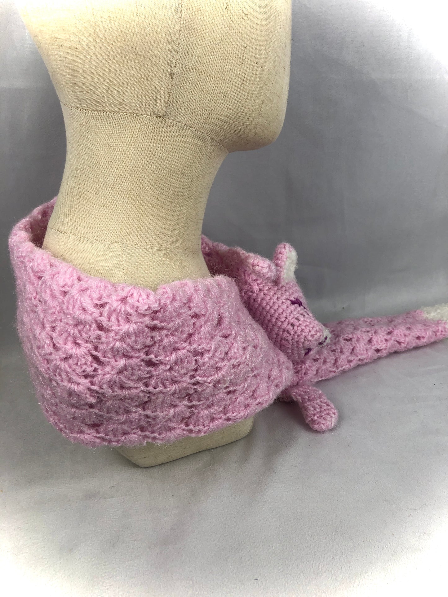 Pink cat collar scarf