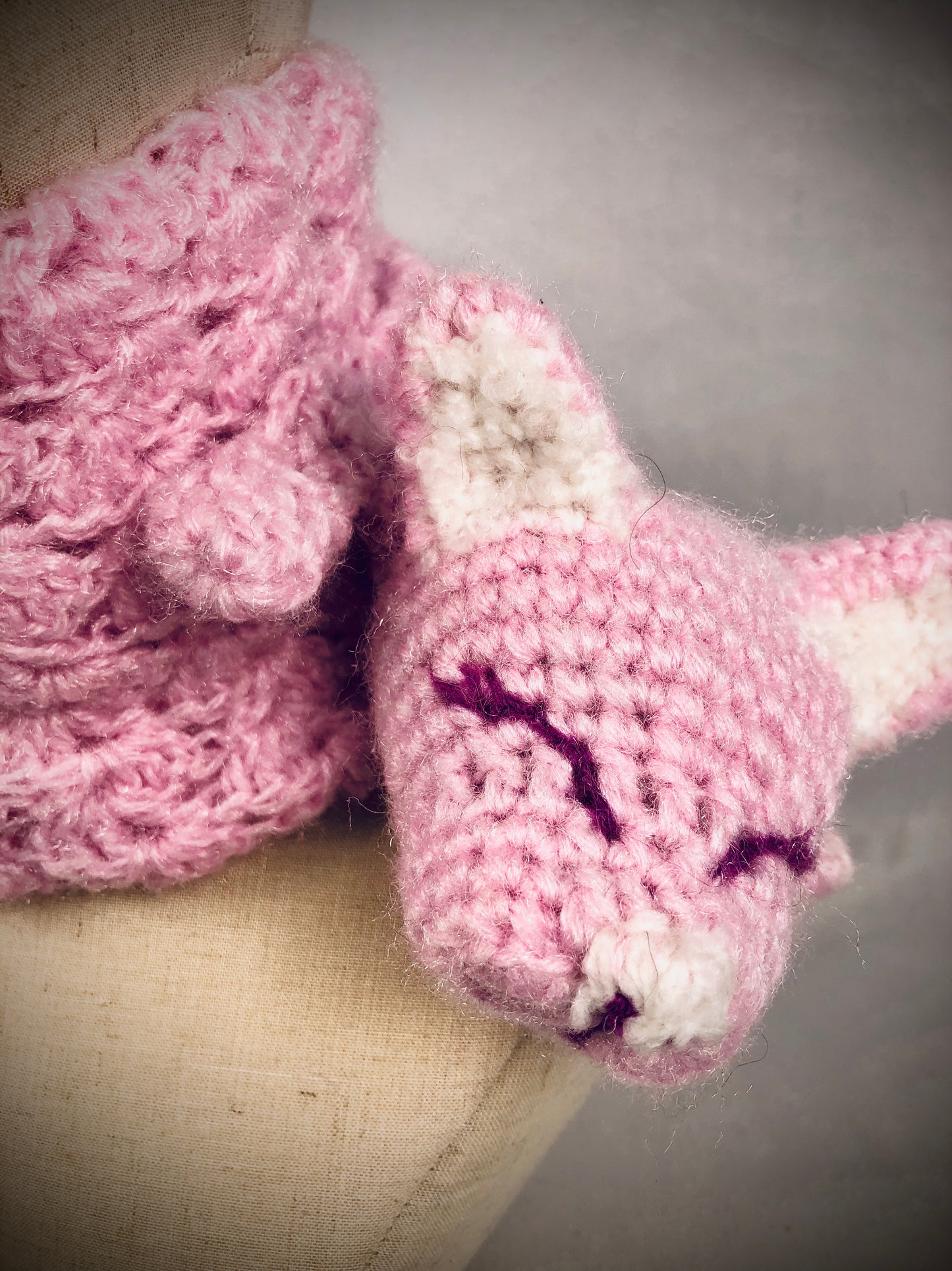 Pink cat collar scarf