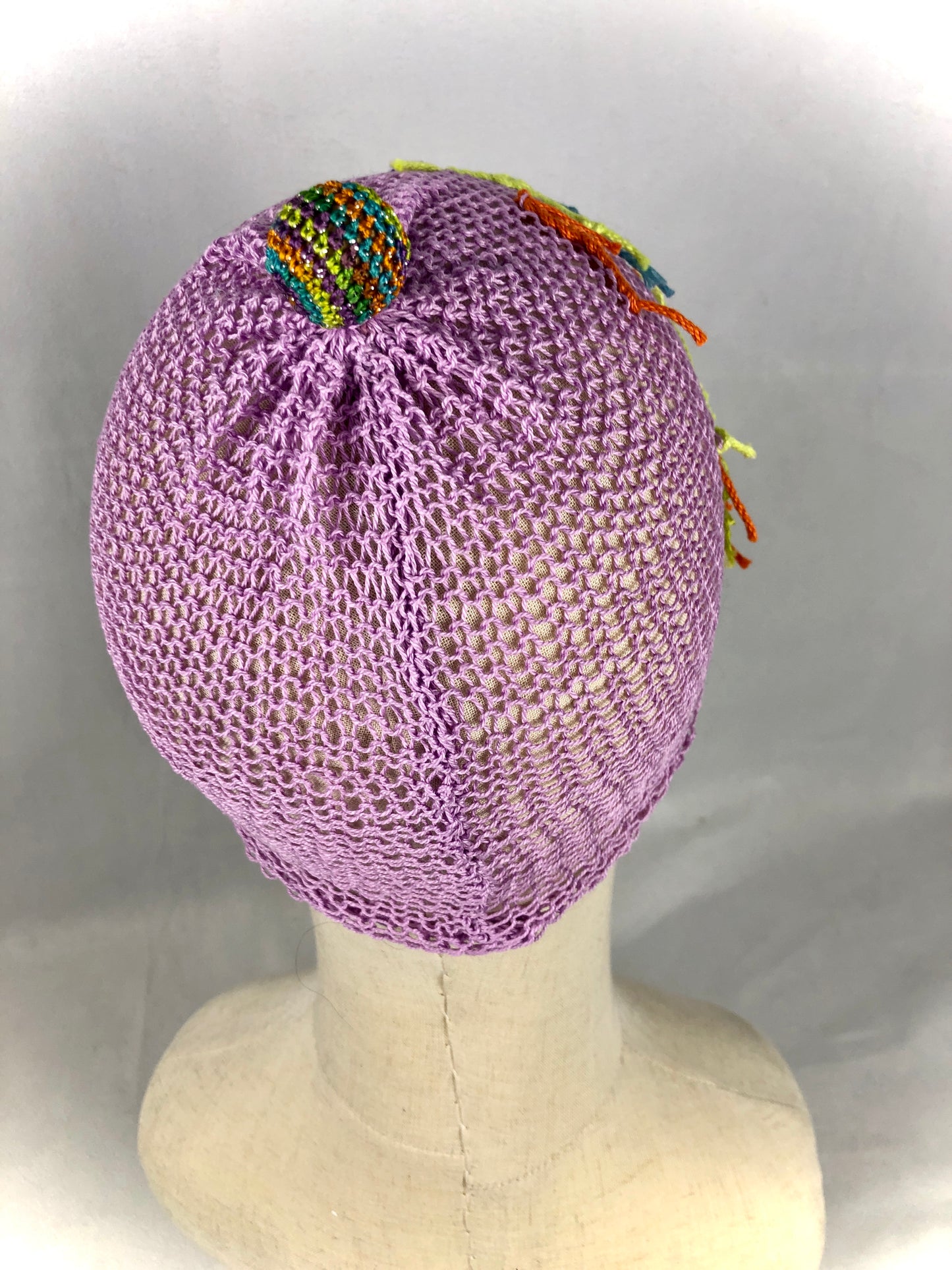 Lilac pink cotton beanie