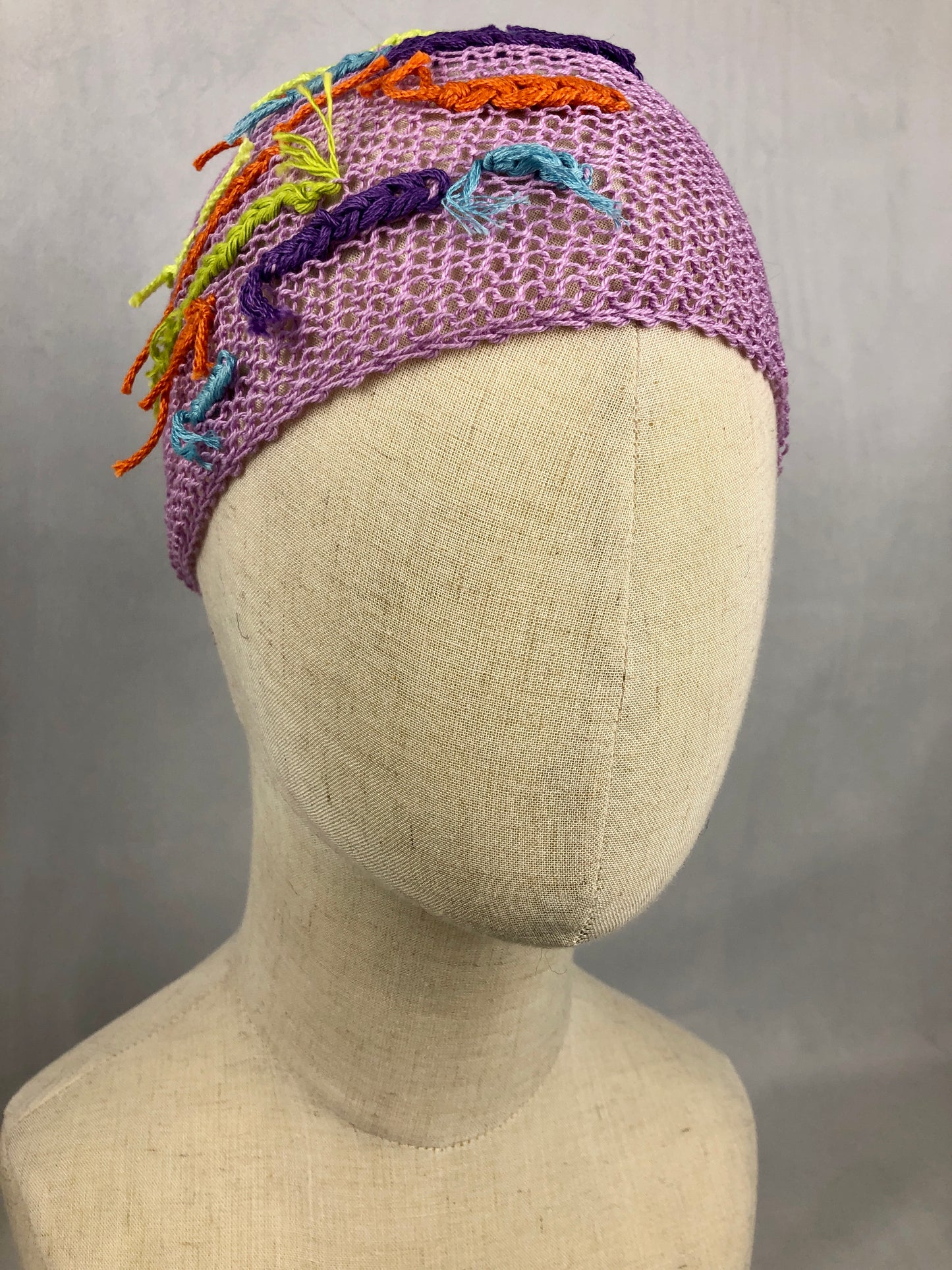 Lilac pink cotton beanie