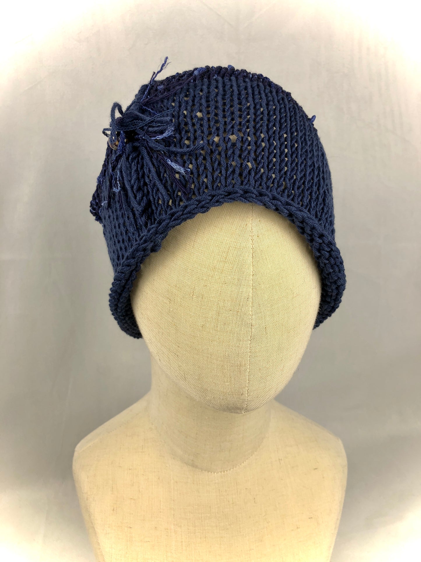 Blue slouchy beanie toque