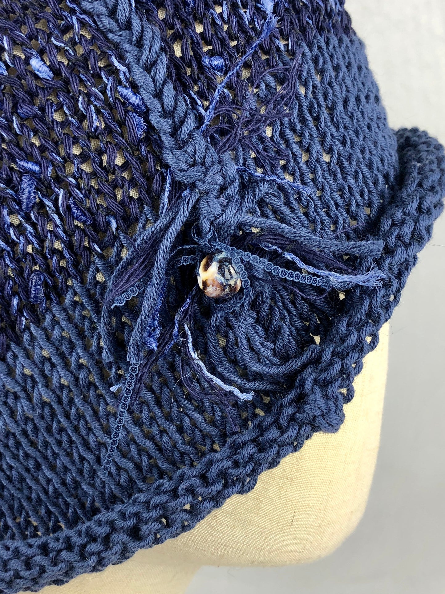 Blue slouchy beanie toque