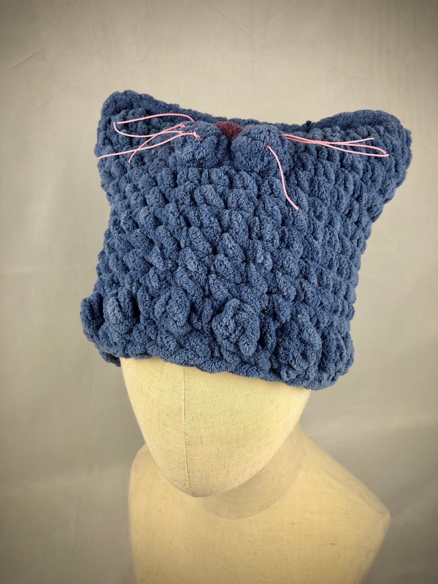 Blue cat beanie hat