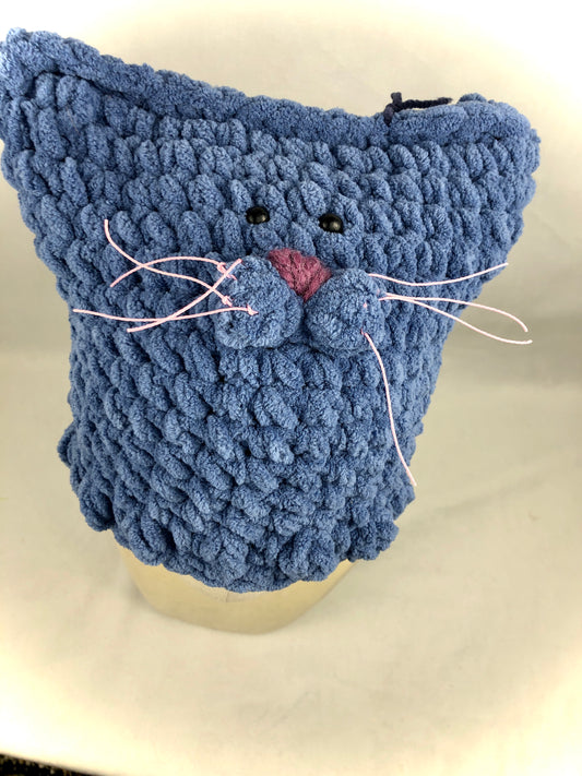 Blue cat beanie hat